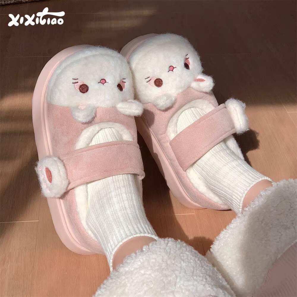 Winter Clothing Material - Sandal Rumah Musim Dingin Lembut Bertema