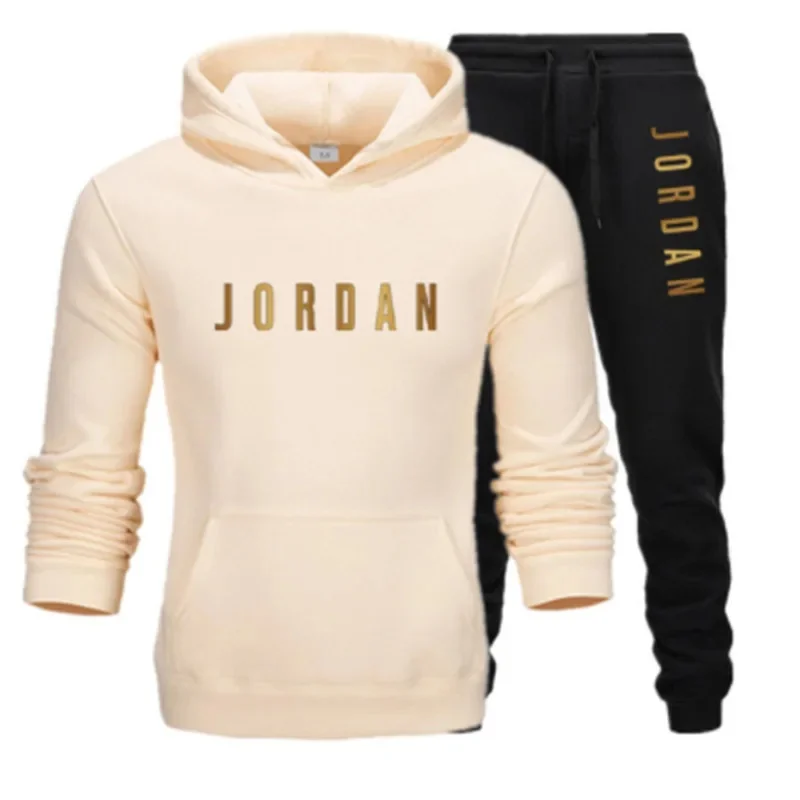 Winter Clothing Stores - Setelan olahraga pria berlengan hoodie dan