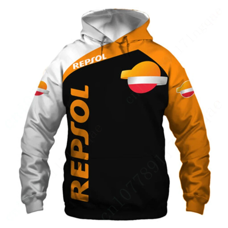 Winter Clothing Essentials For Men - Pakaian Uniseks Repsol Hoodie Ritsleting Anime