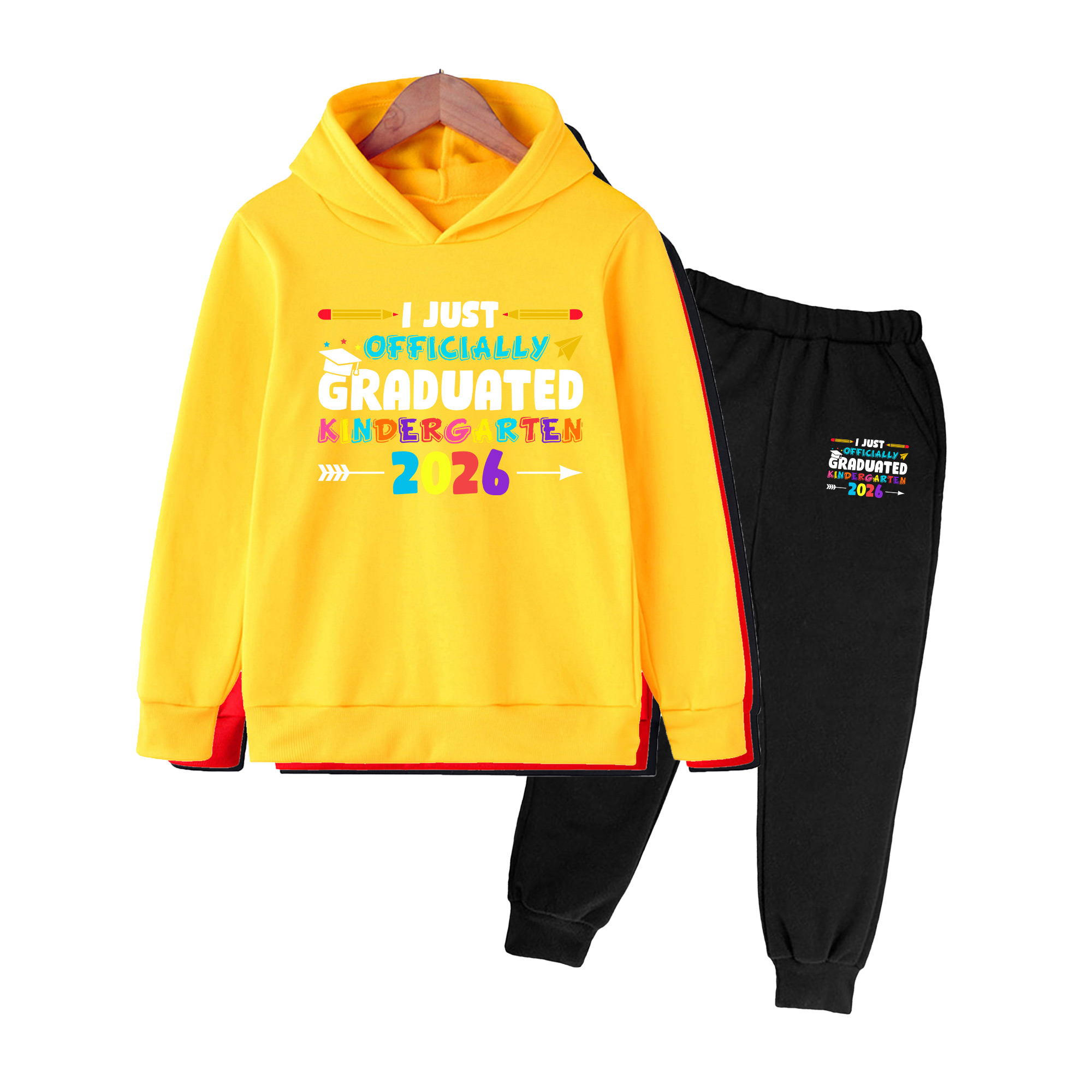 Winter Clothing Kindergarten - Setelan Hoodie & Celana Anak Print