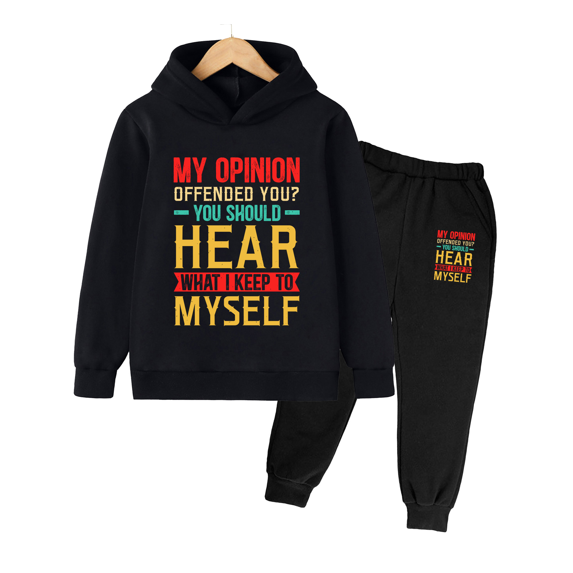 Winter Clothing Quotes - Setelan Hoodie & Celana Panjang Anak,