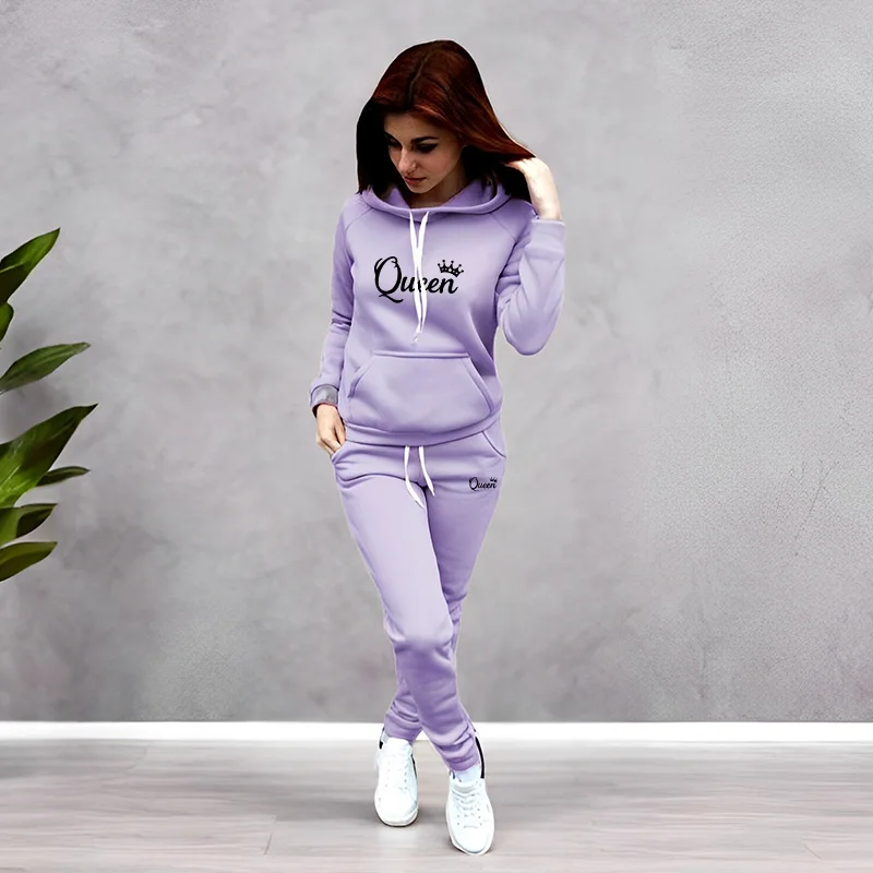Winter Clothing For Woman - Setelan Olahraga Wanita dengan Cetakan Huruf