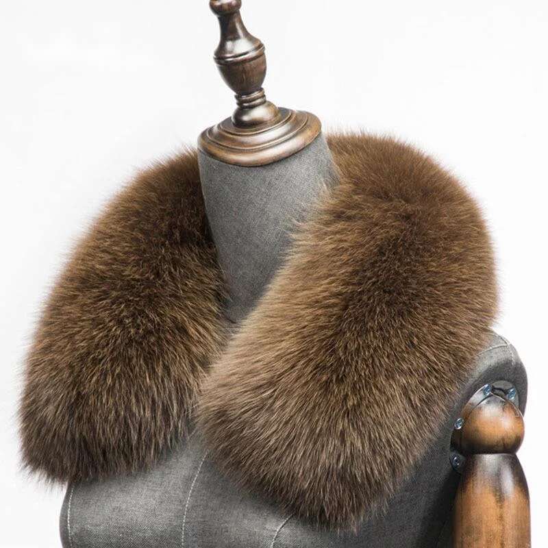 Winter Clothing Equipment - Syal Bulu Rubah Alami Musim Dingin