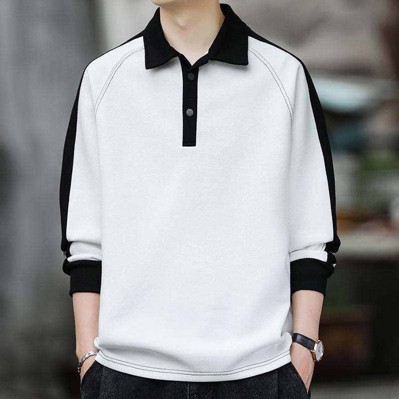 Winter Clothing Quotes - Kaos Polo Pria Kontras Warna, Kemeja