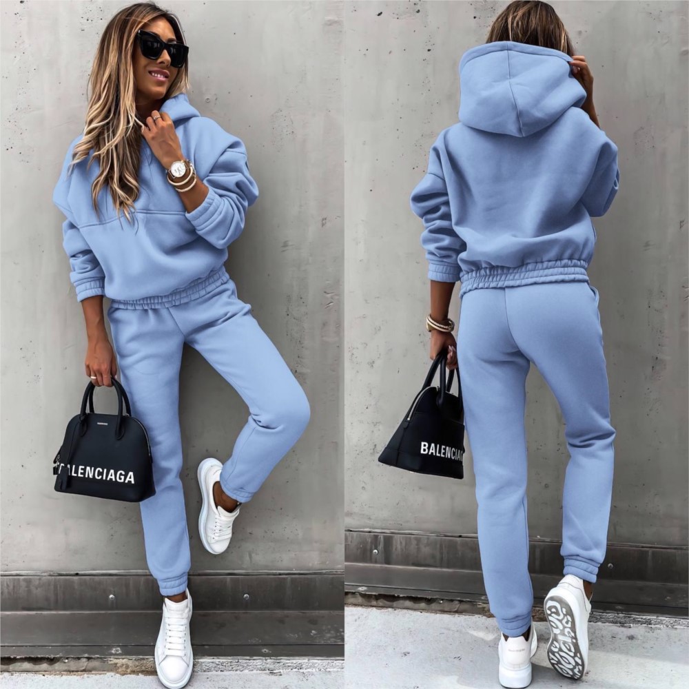 Winter Clothing Girls - Setelan pakaian Hoodie lengan panjang wanita,
