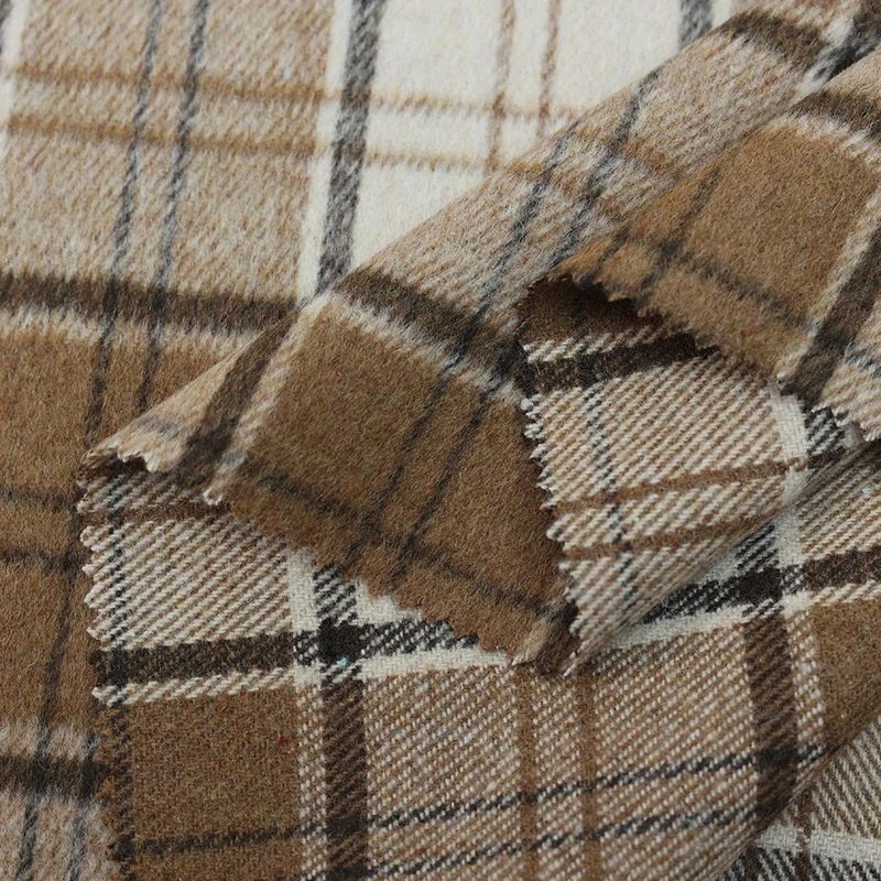 Winter Clothing Material - 100X148Cm Kain Kotak-kotak Wol Antik Tebal