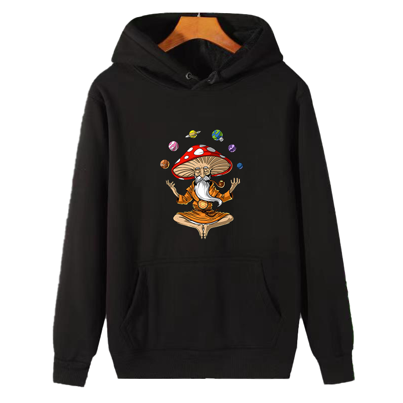 Winter Clothing Essentials For Men - Sweater Hoodie Motif Jamur Ajaib Buddha,