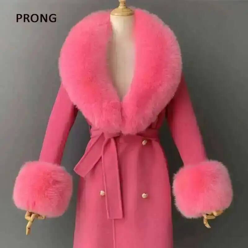Winter Clothing Stores - Kerah bulu asli dan Set manset