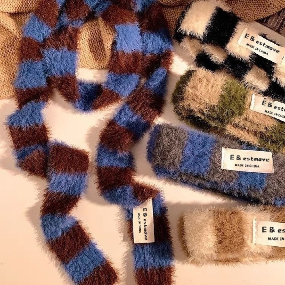 Winter Clothing Girls - Syal Rajut Y2K Motif Garis untuk