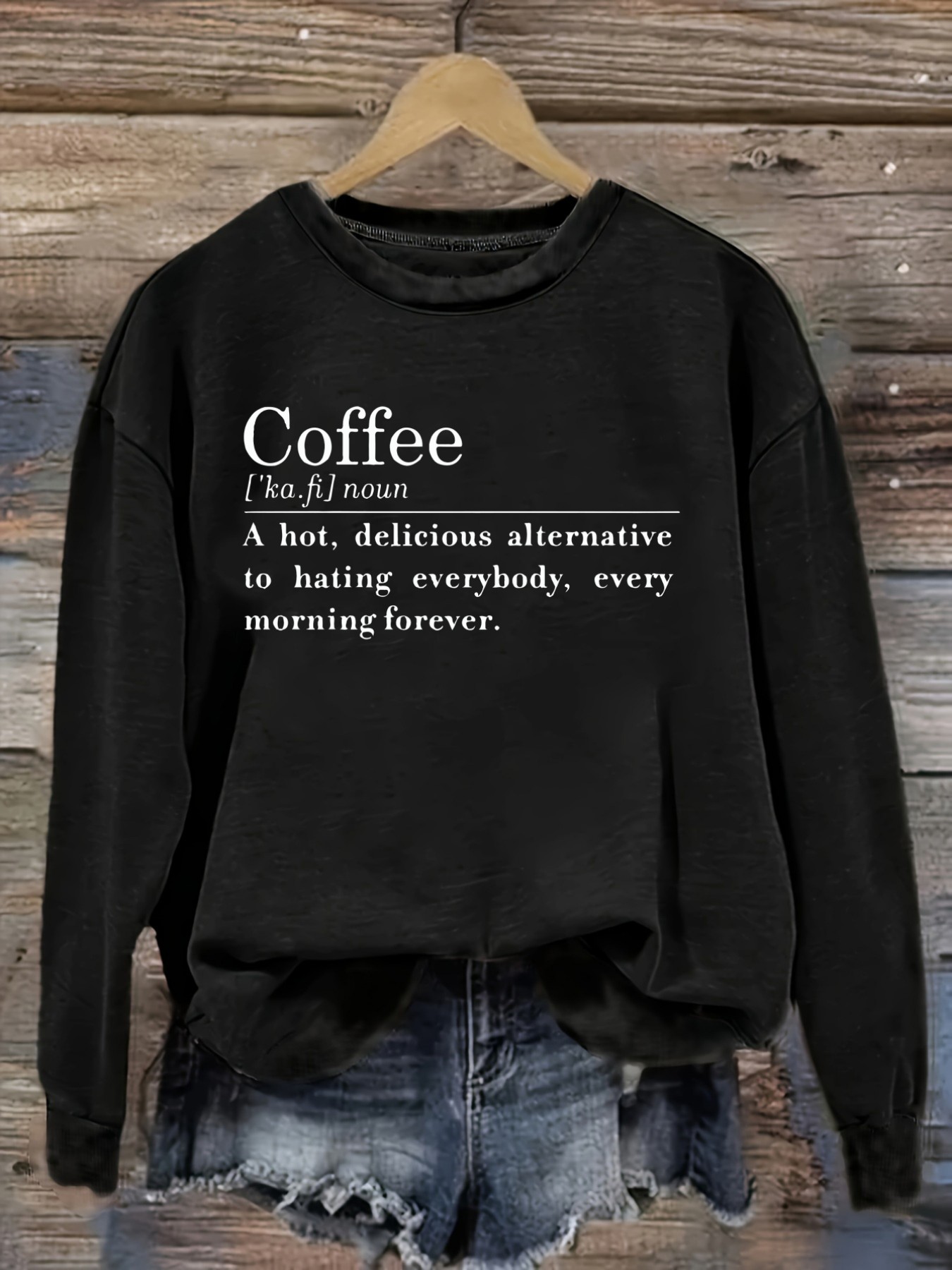 Winter Clothing Quotes - Kaos Wanita Lengan Panjang Kasual Kerah