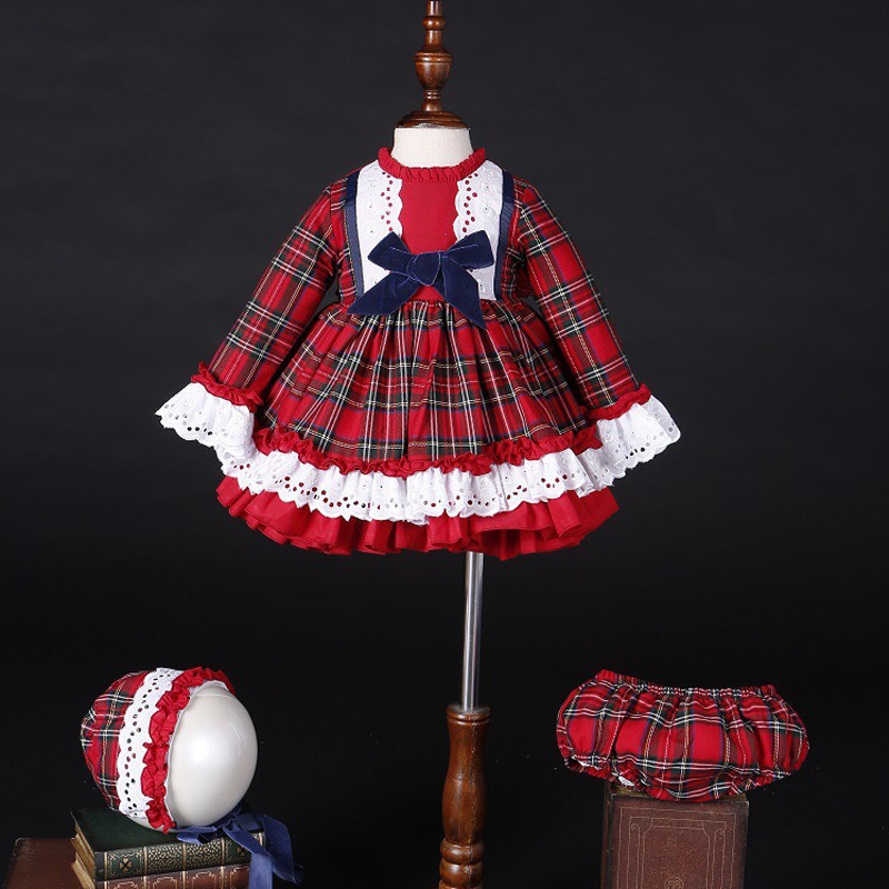 Winter Clothing Girls - Gaun Putri Bola Pompom Spanyol Antik