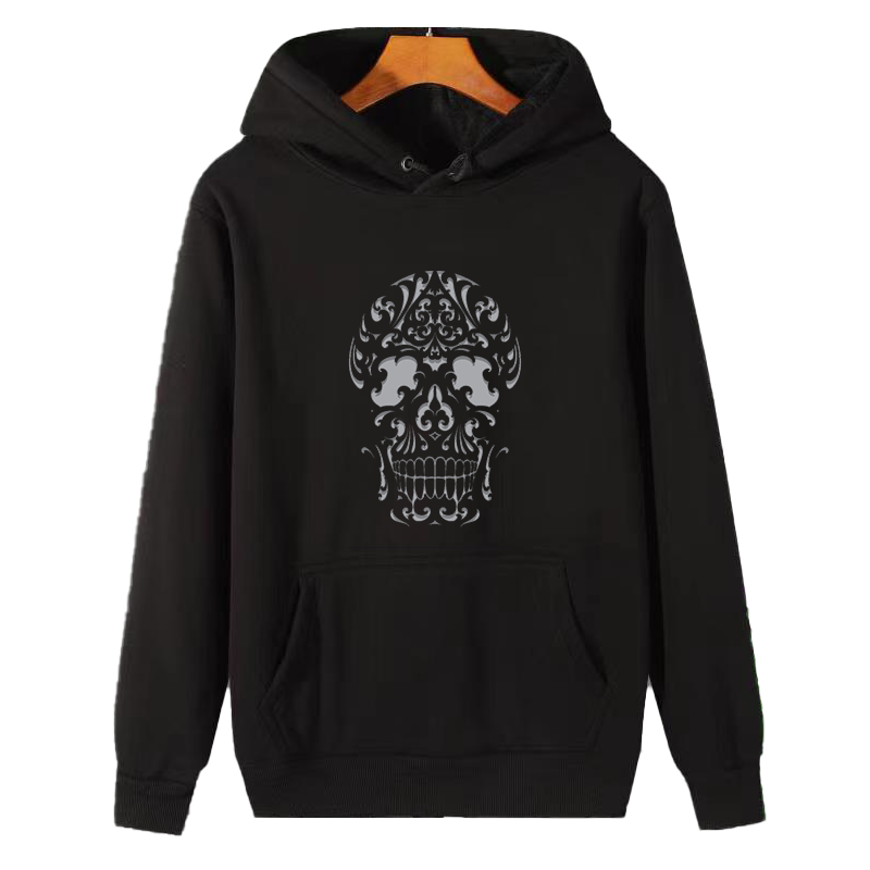 Winter Clothing Essentials For Men - Sweater Hoodie Tebal Motif Tengkorak Oaxaca